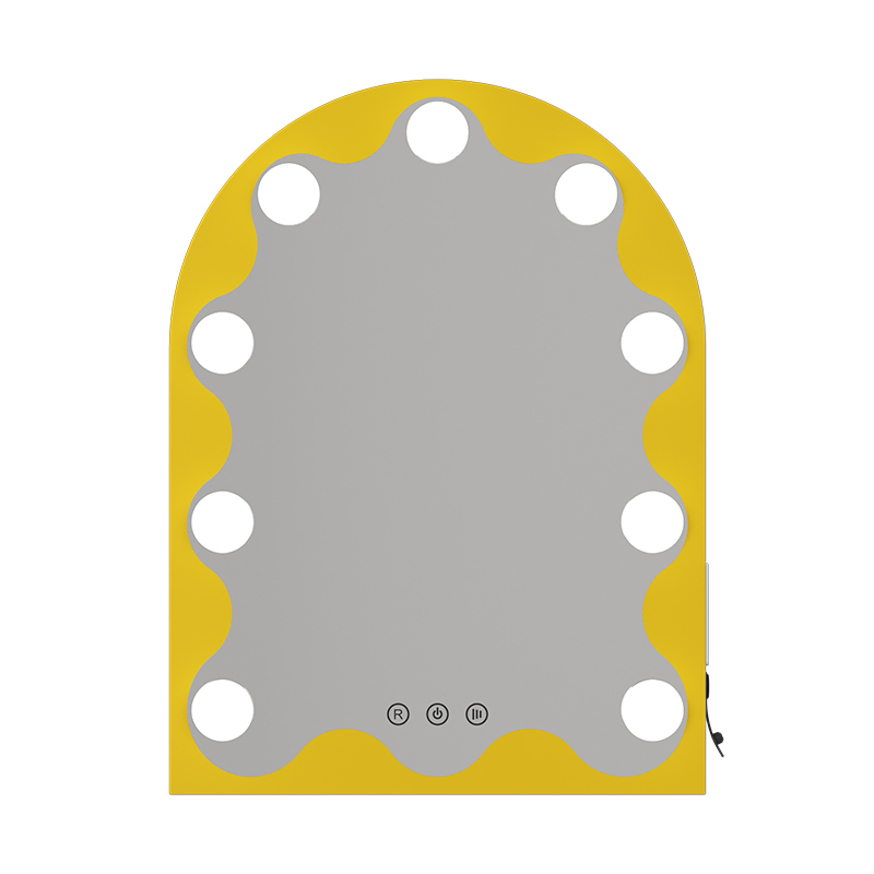 新品粉色灯泡镜 9LED灯桌面镜